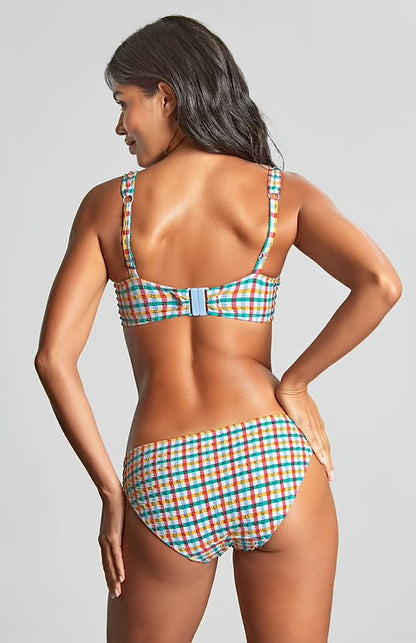 Panache Seersucker Multi Brazilian Bikini Brief matching set back