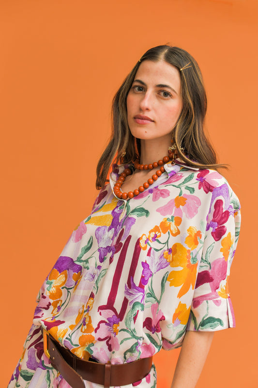 Jaase Sweet Lilly Print River Shirt