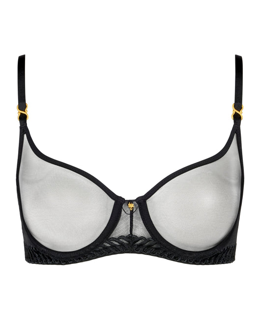 Aubade Sheer Emotion Half-Cup Bra – Black product only