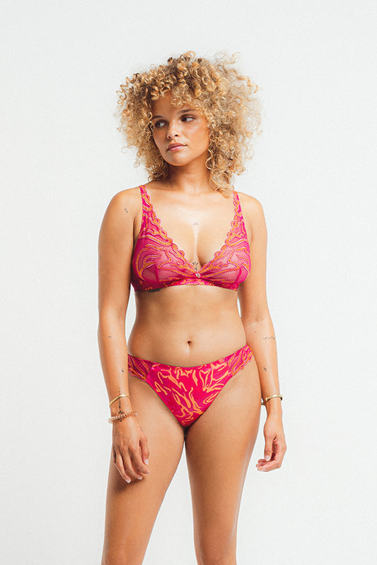 Louisa Bracq Vortex Bralette Bra - Fuschia