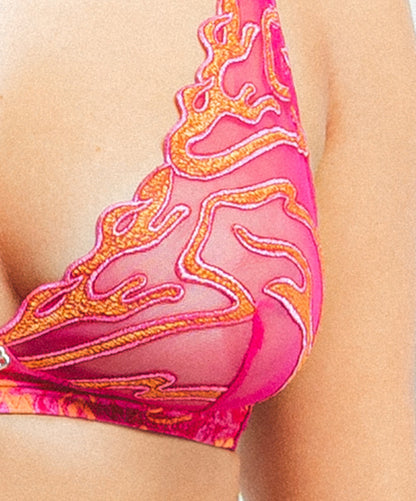 Louisa Bracq Vortex Bralette Bra - Fuschia
