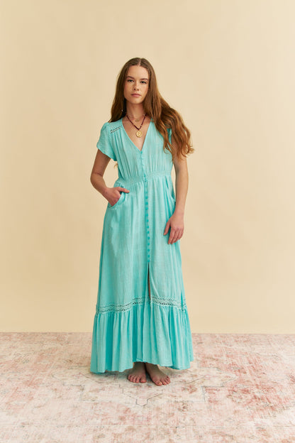 Jaase Zanzibar Cotton Carmen Maxi Dress